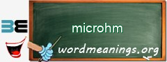WordMeaning blackboard for microhm